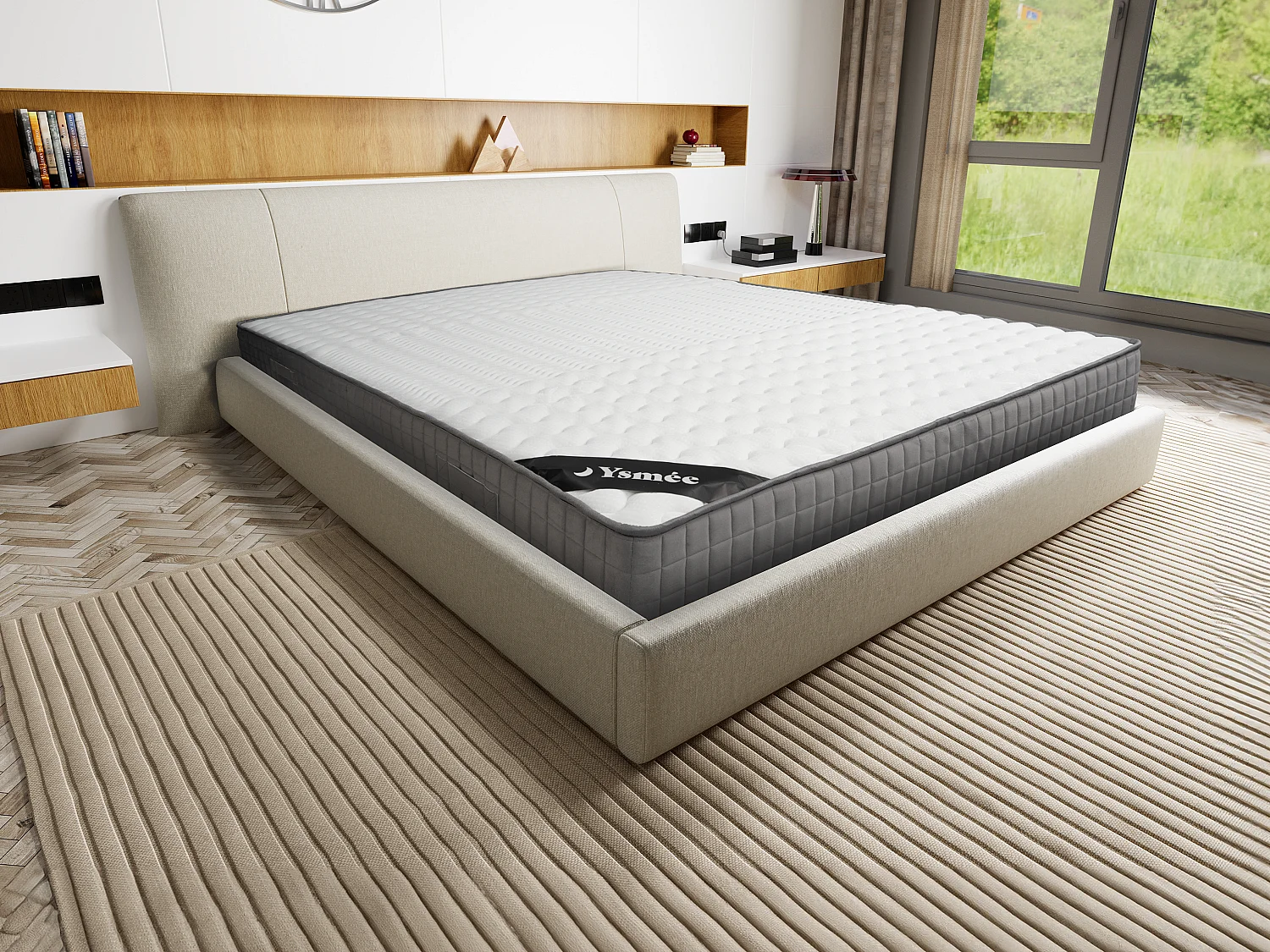Matelas 180 x 200 cm mousse et accueil mémoire de forme 11 zones ép.22cm - DANEVO de YSMÉE