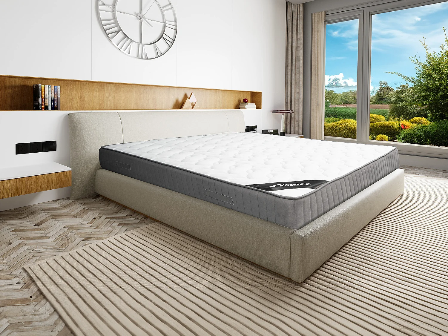 Materasso 180 x 200 cm schiuma HR e accoglienza lattce sp. 30 cm - MALINO di YSMÉE