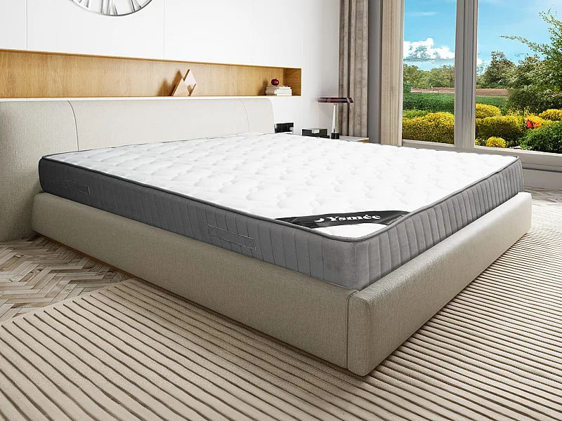 Colchón 180 x 200 cm espuma HR y acolchado de látex de 30 cm de grosor - MALINO de YSMÉE