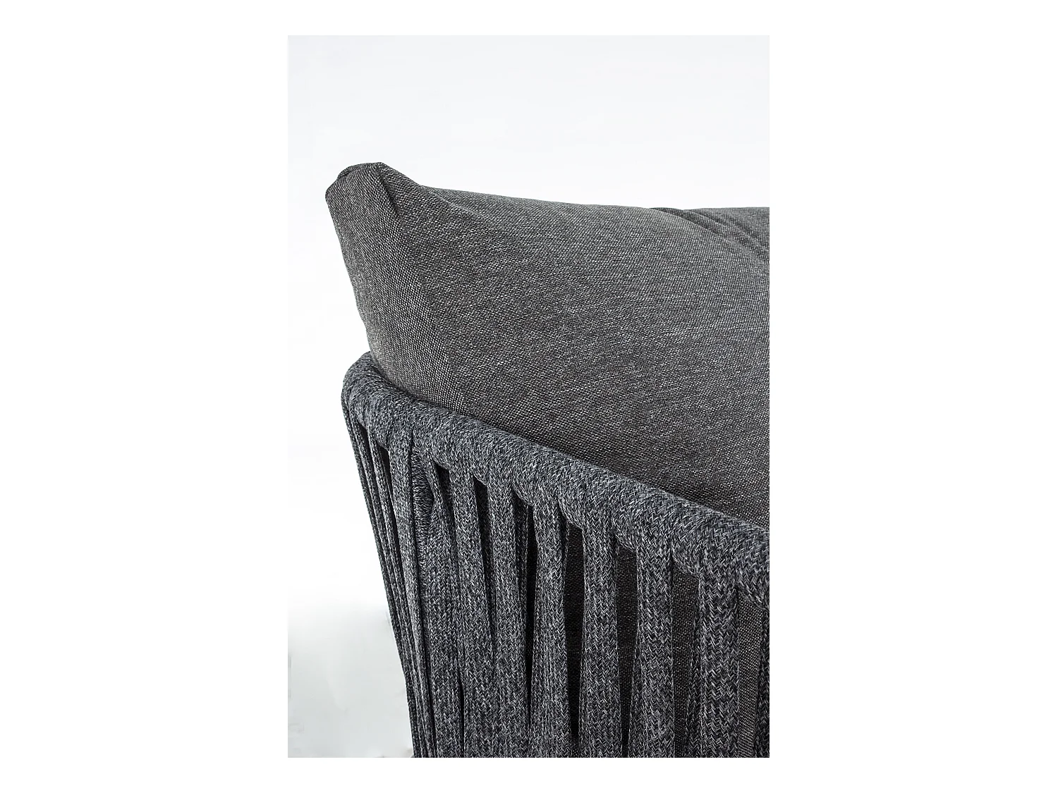 Flora aluminium tuinfauteuil en antraciet touwvlechtwerk