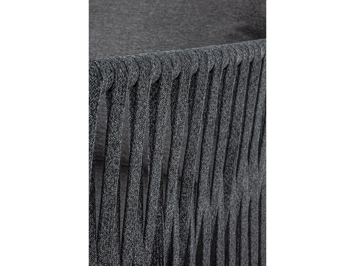 Fauteuil de jardin aluminium et tressage de cordes anthracite Flora