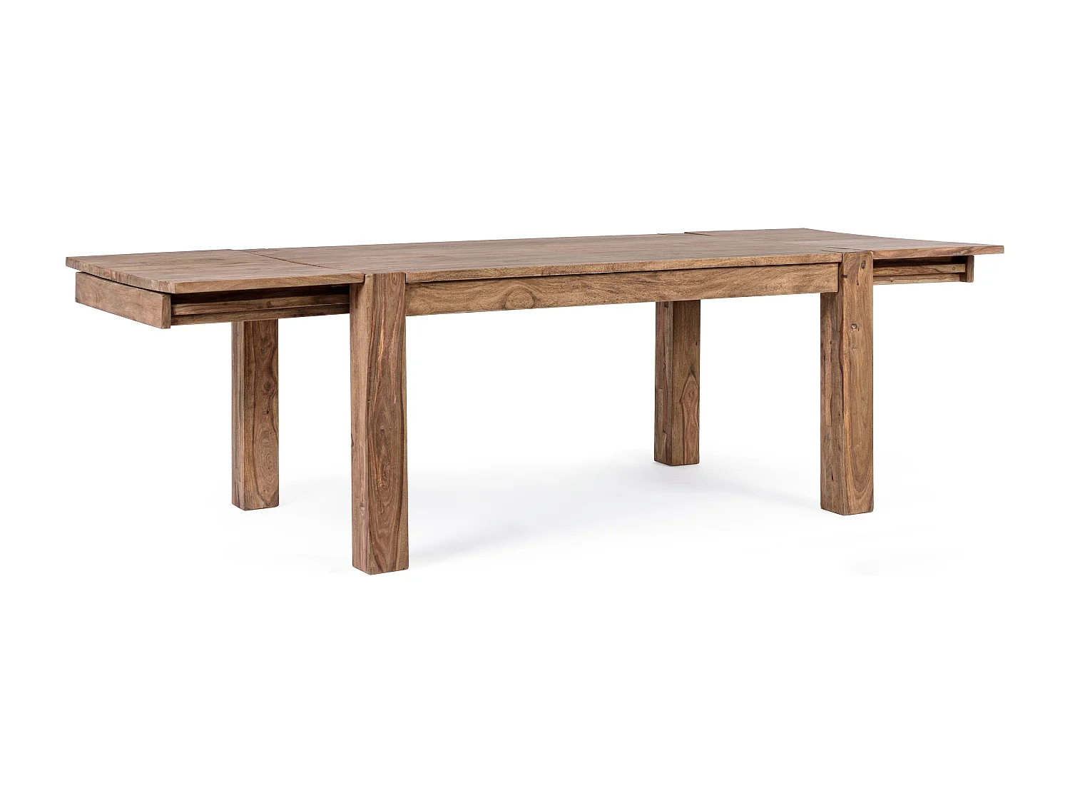 Table rectangulaire extensible bois massif naturel Saly 160-260cm
