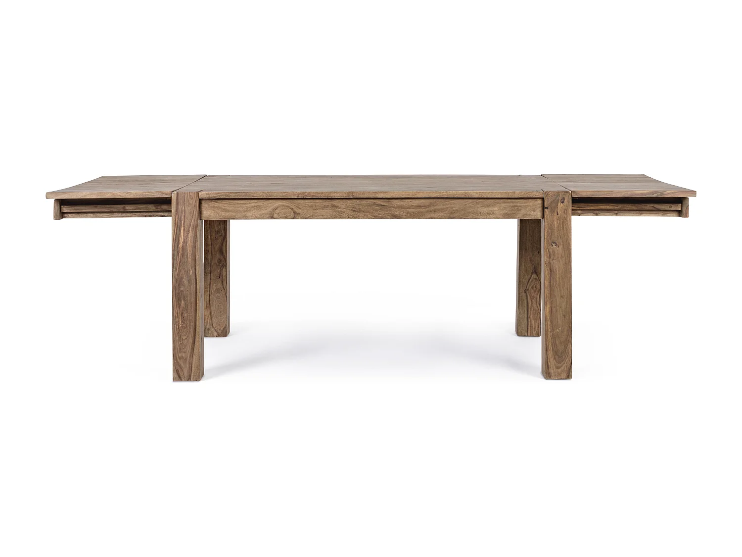Table rectangulaire extensible bois massif naturel Saly 160-260cm