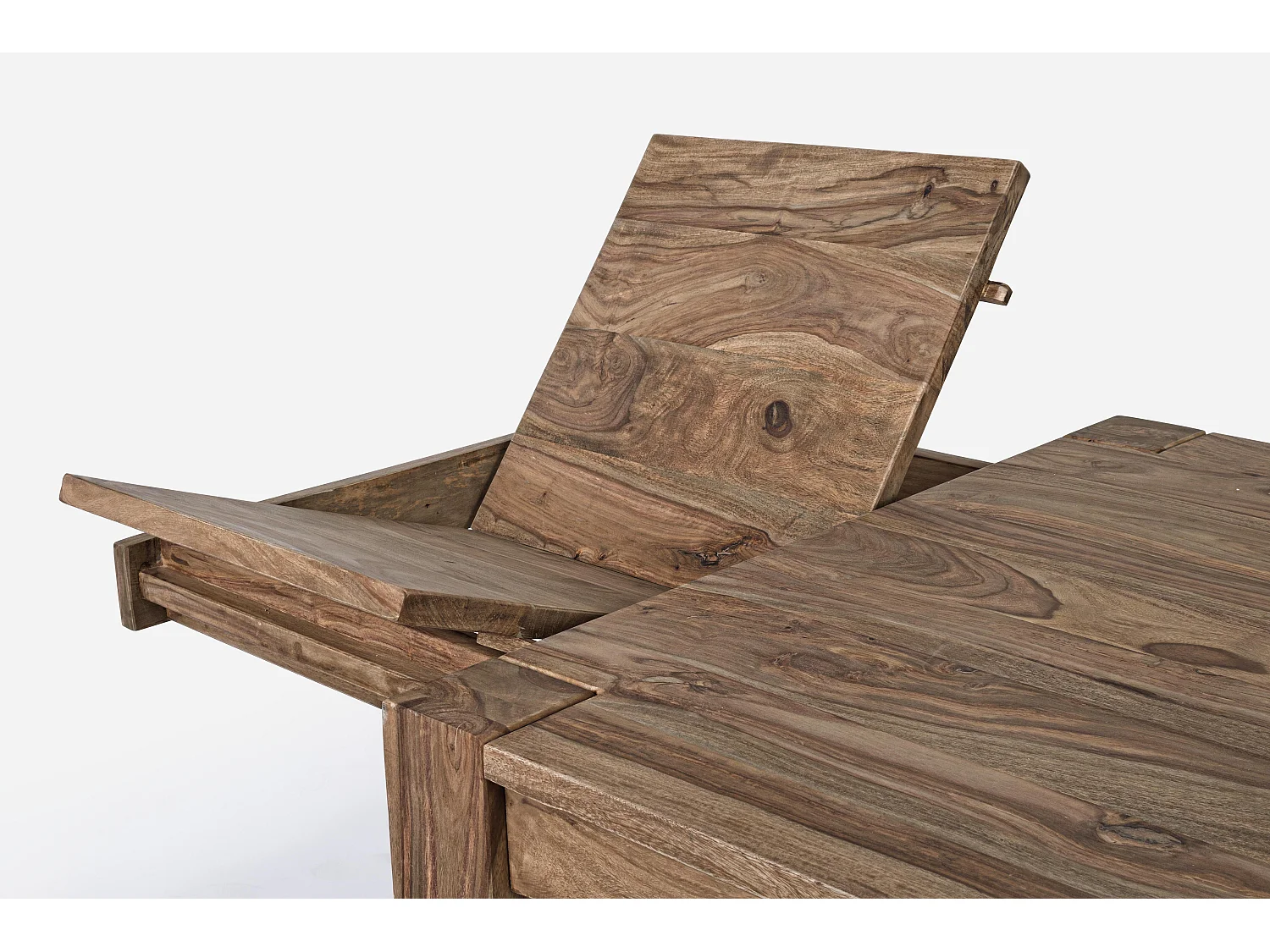 Table rectangulaire extensible bois massif naturel Saly 160-260cm