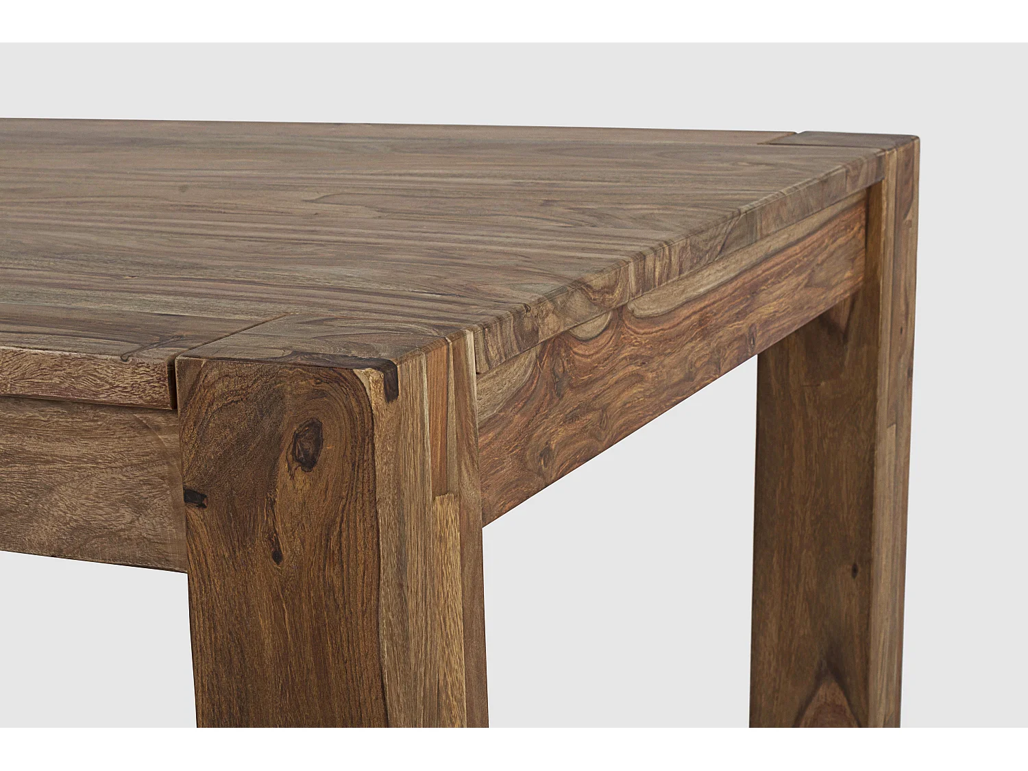 Table rectangulaire extensible bois massif naturel Saly 160-260cm