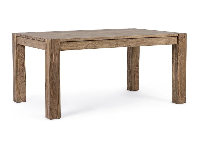 Table rectangulaire extensible bois massif naturel Saly 160-260cm
