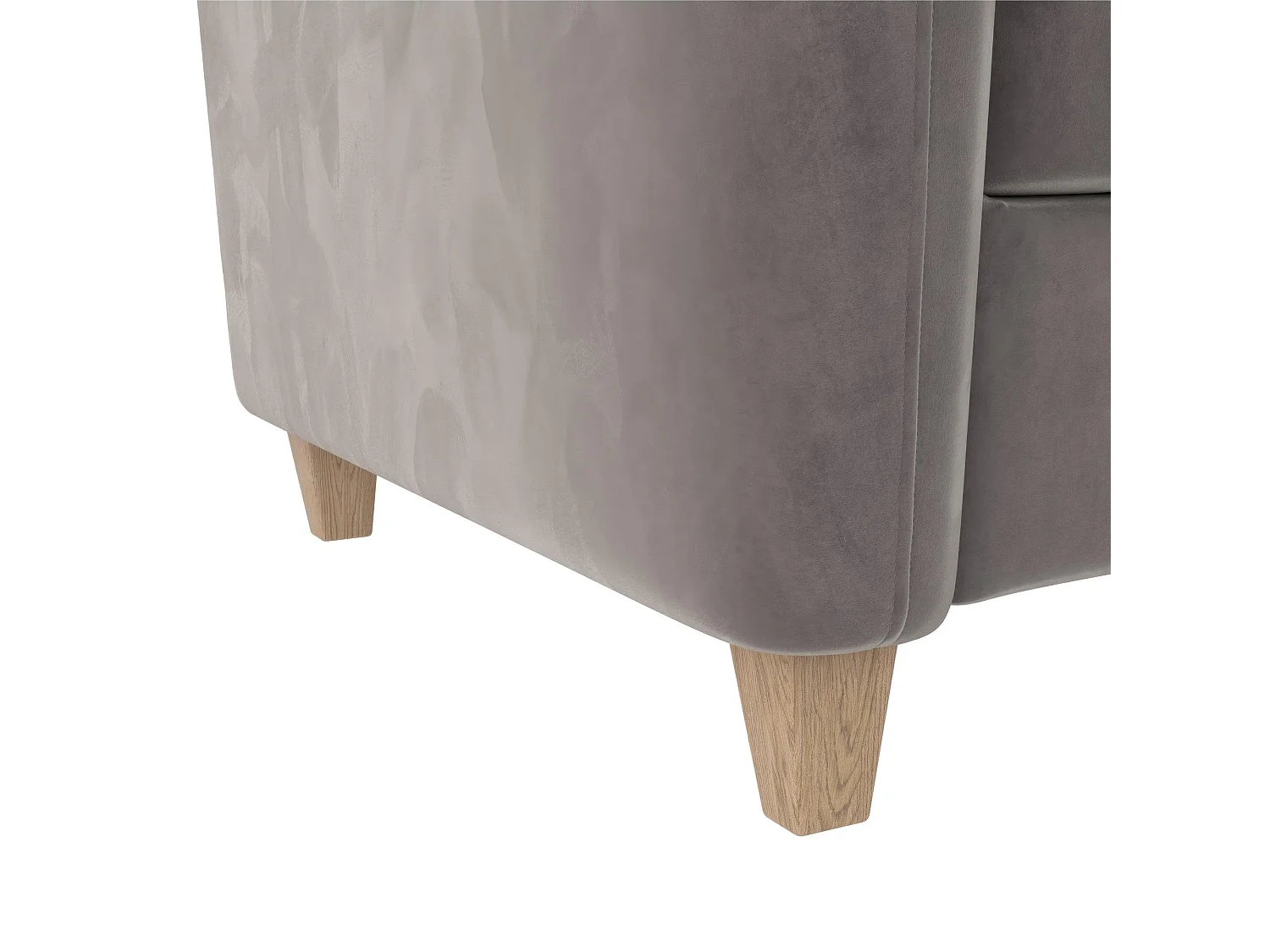 Coco | 3-Zitsbank in Lichtgrijs Fluweel