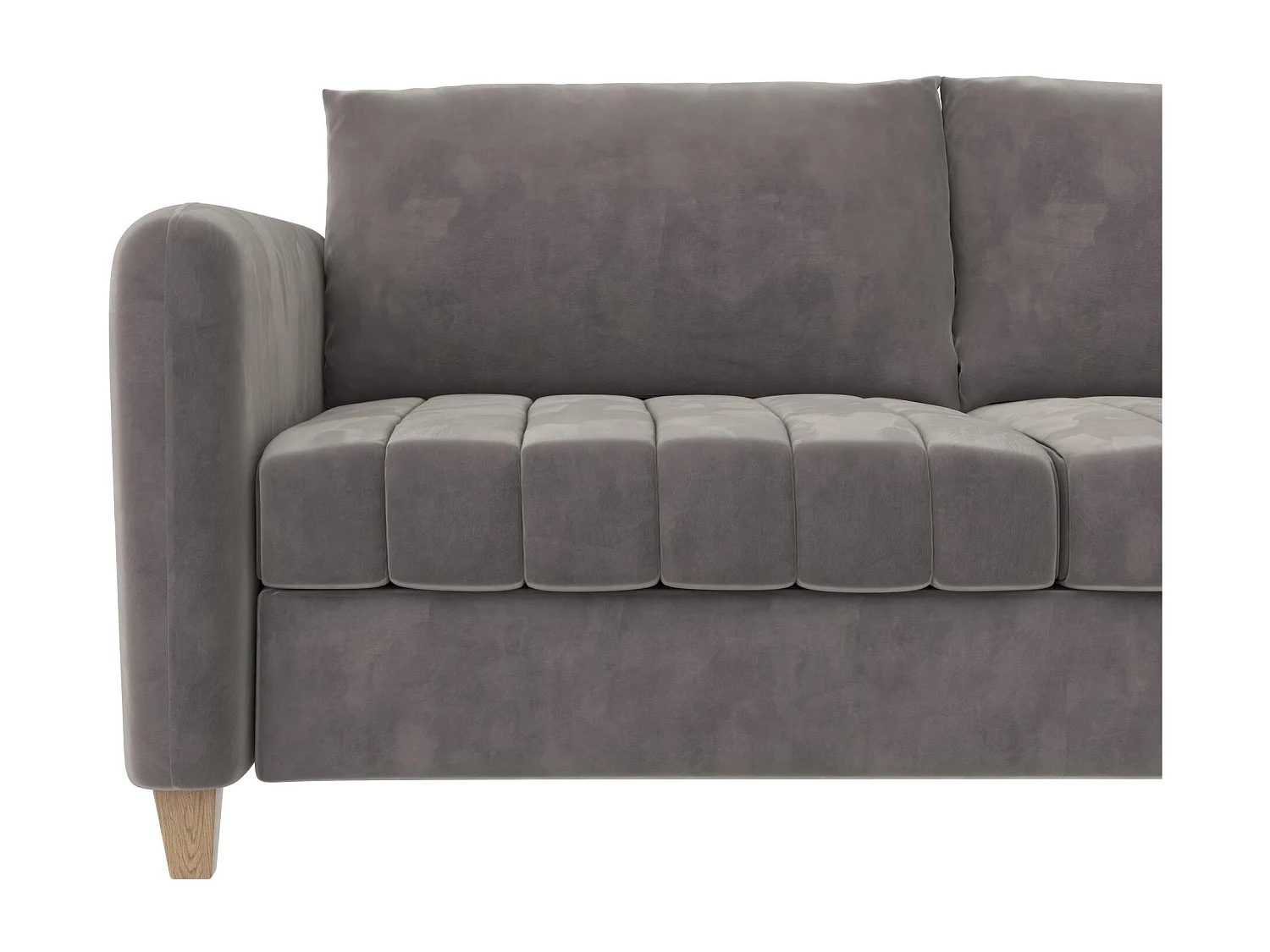 Coco | Canapé 3 places en velours gris clair