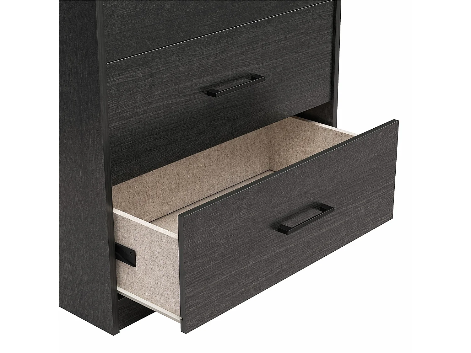 BrEZ | Commode à 5 tiroirs en effet chêne noir