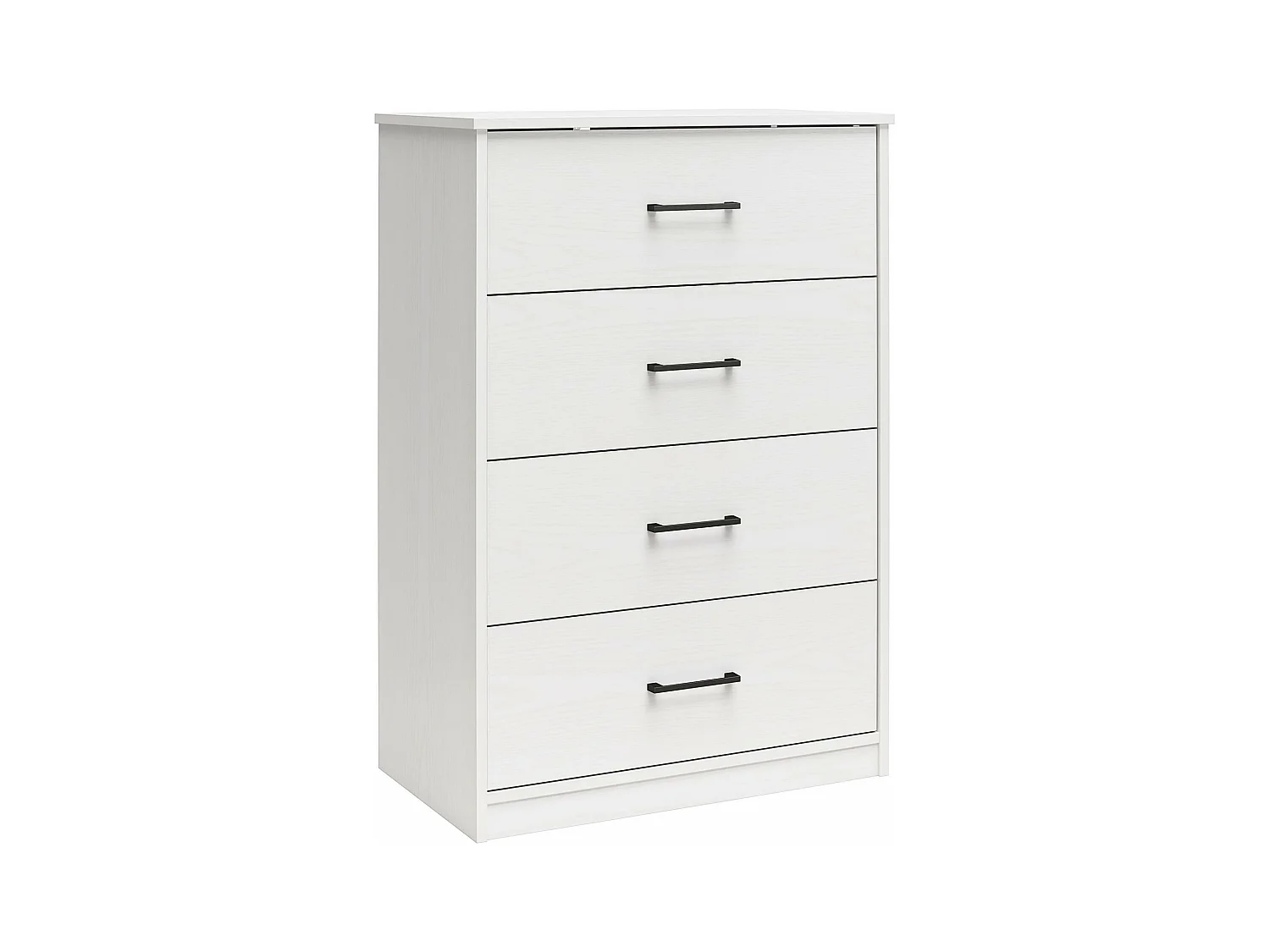 BrEZ | Commode à 4 tiroirs en effet mélaminé blanc
