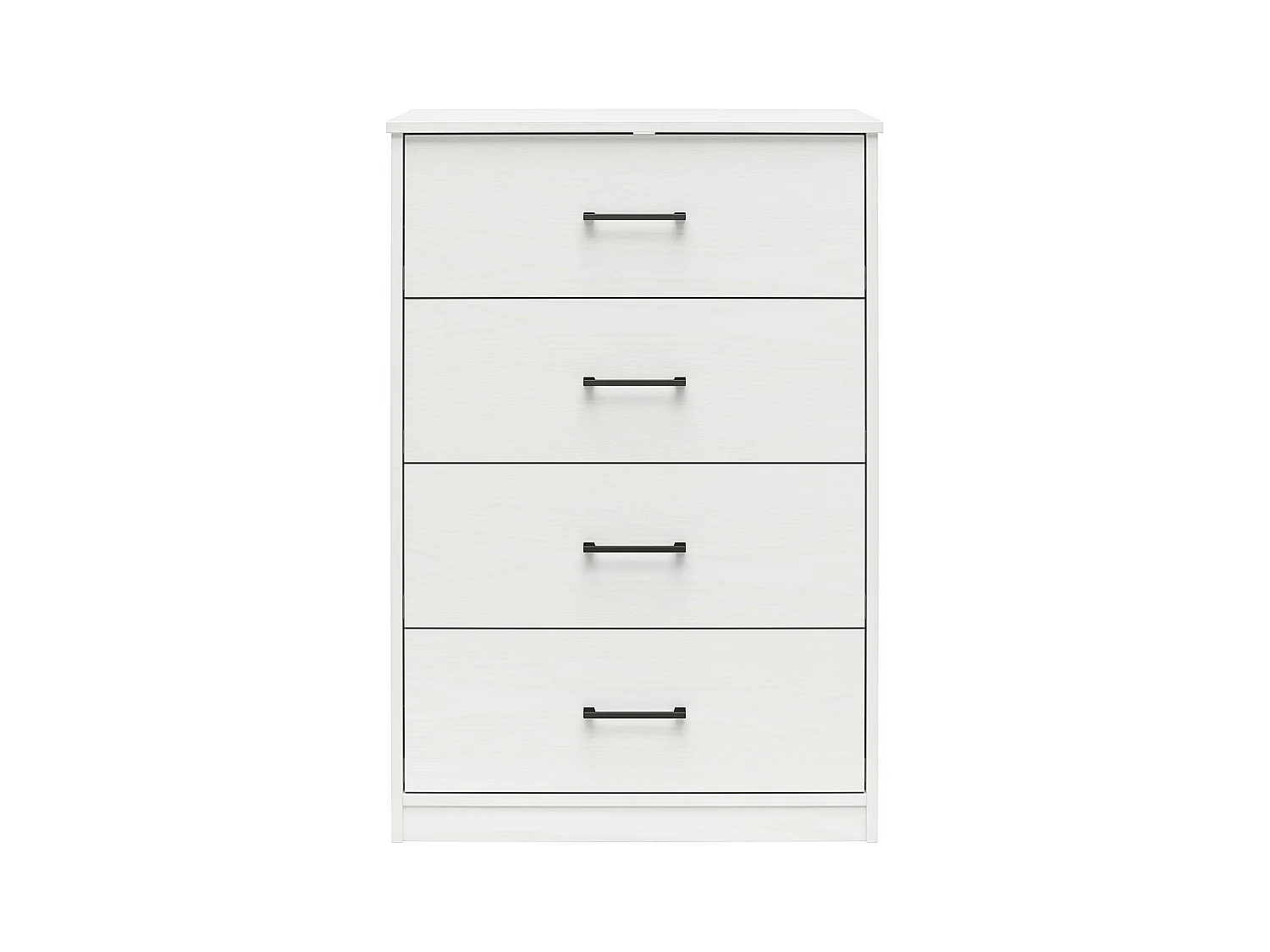 BrEZ | Commode à 4 tiroirs en effet mélaminé blanc