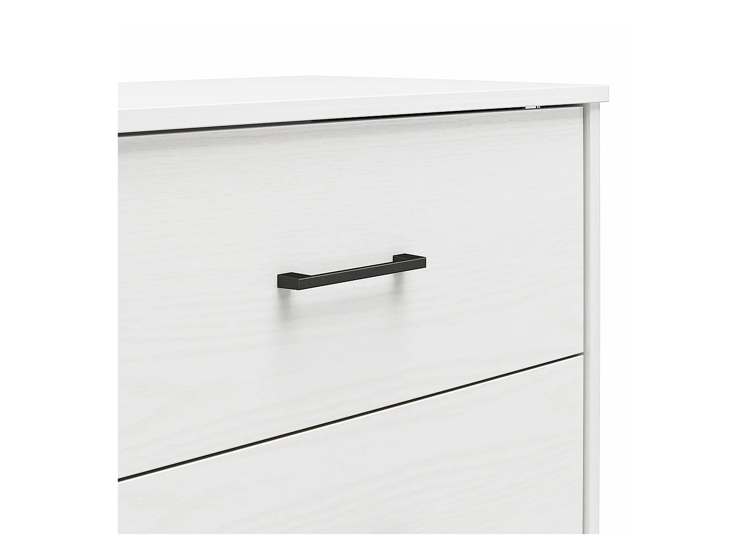 BrEZ | Commode à 4 tiroirs en effet mélaminé blanc