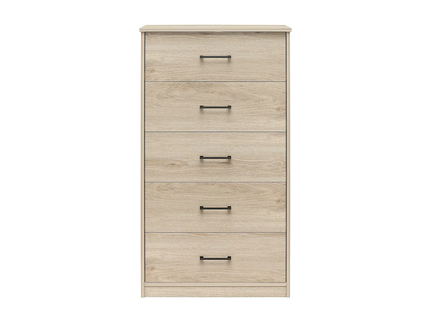 BrEZ | Commode à 5 tiroirs en effet chêne clair