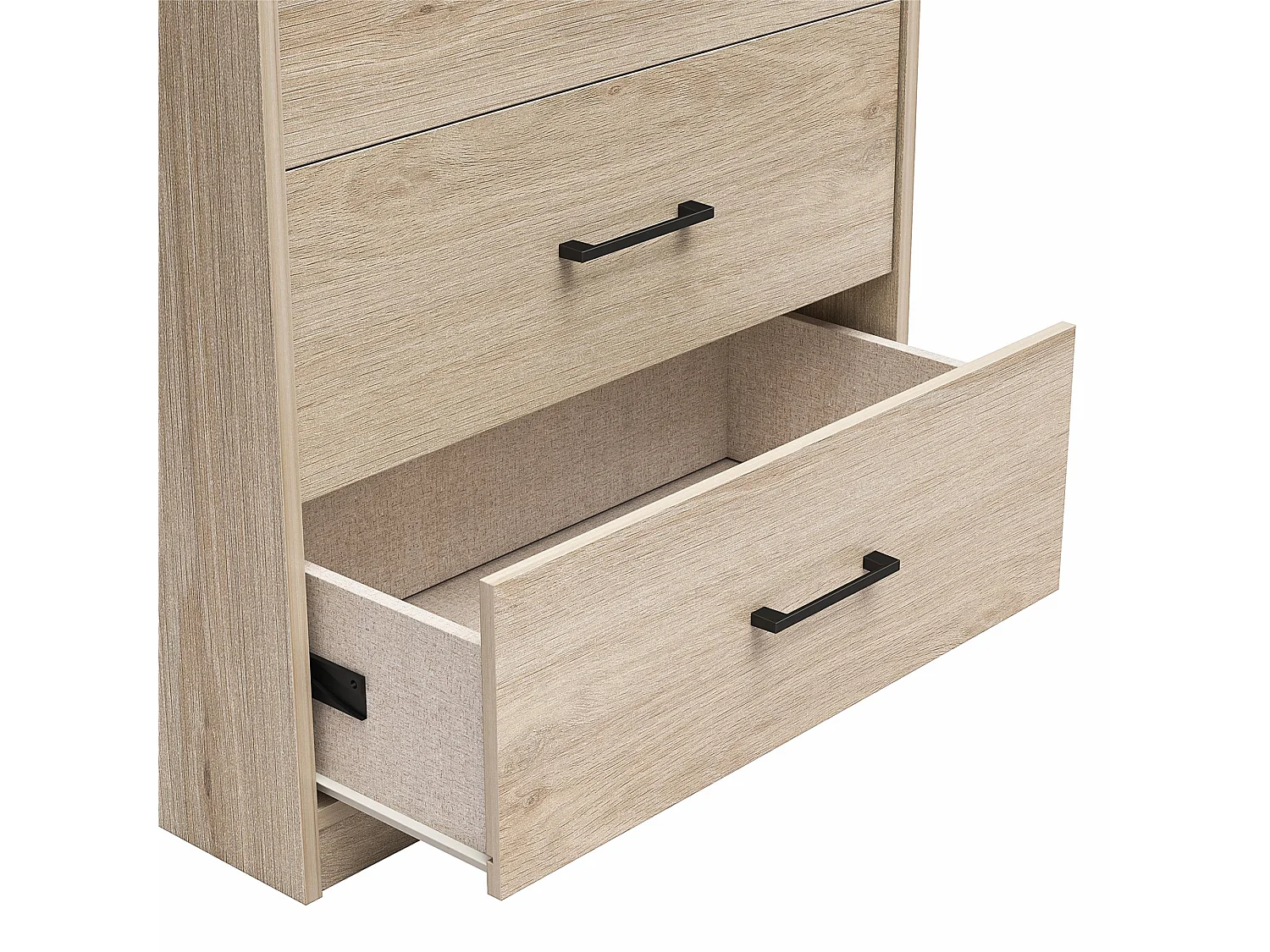 BrEZ | Commode à 5 tiroirs en effet chêne clair