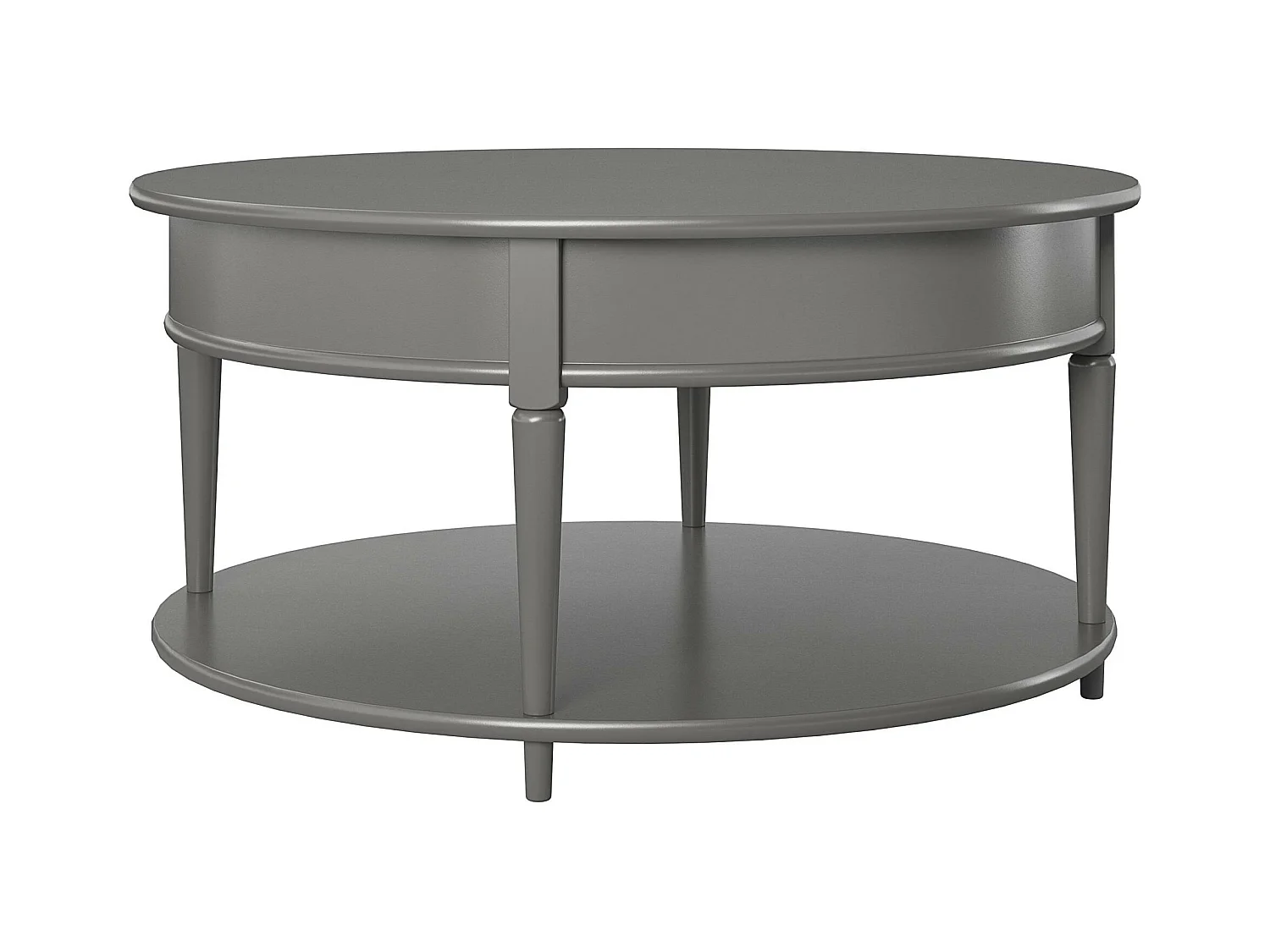 Aurora | Table basse avec 1 étagère en MDF gris