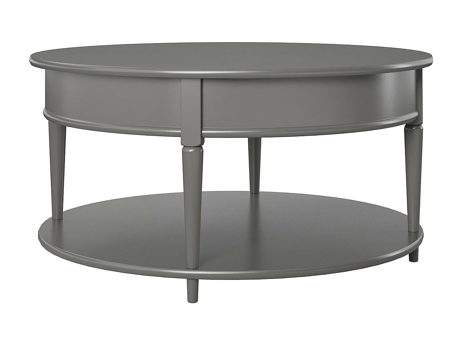 Aurora | Table basse avec 1 étagère en MDF gris