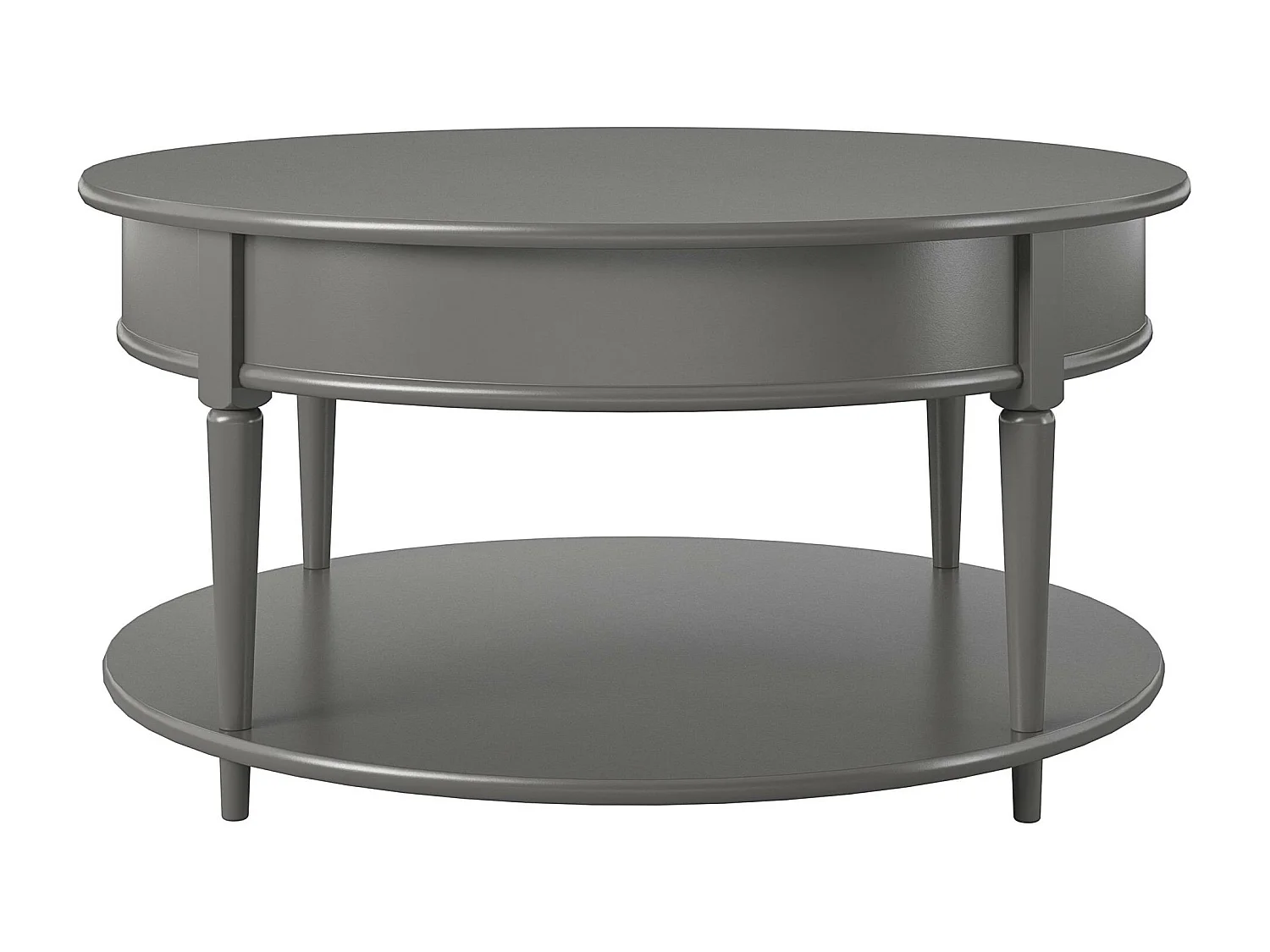 Aurora | Table basse avec 1 étagère en MDF gris