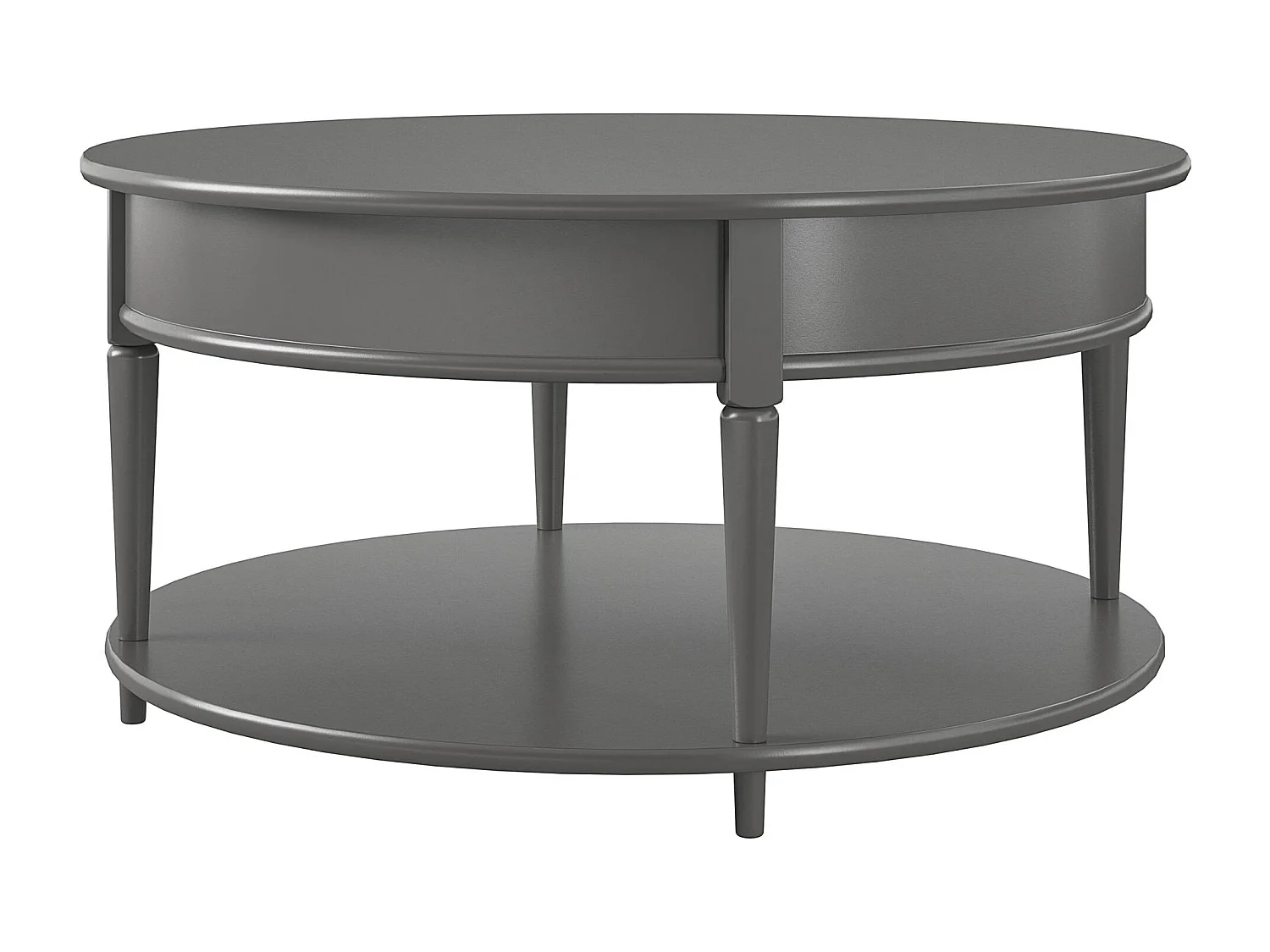 Aurora | Table basse avec 1 étagère en MDF gris