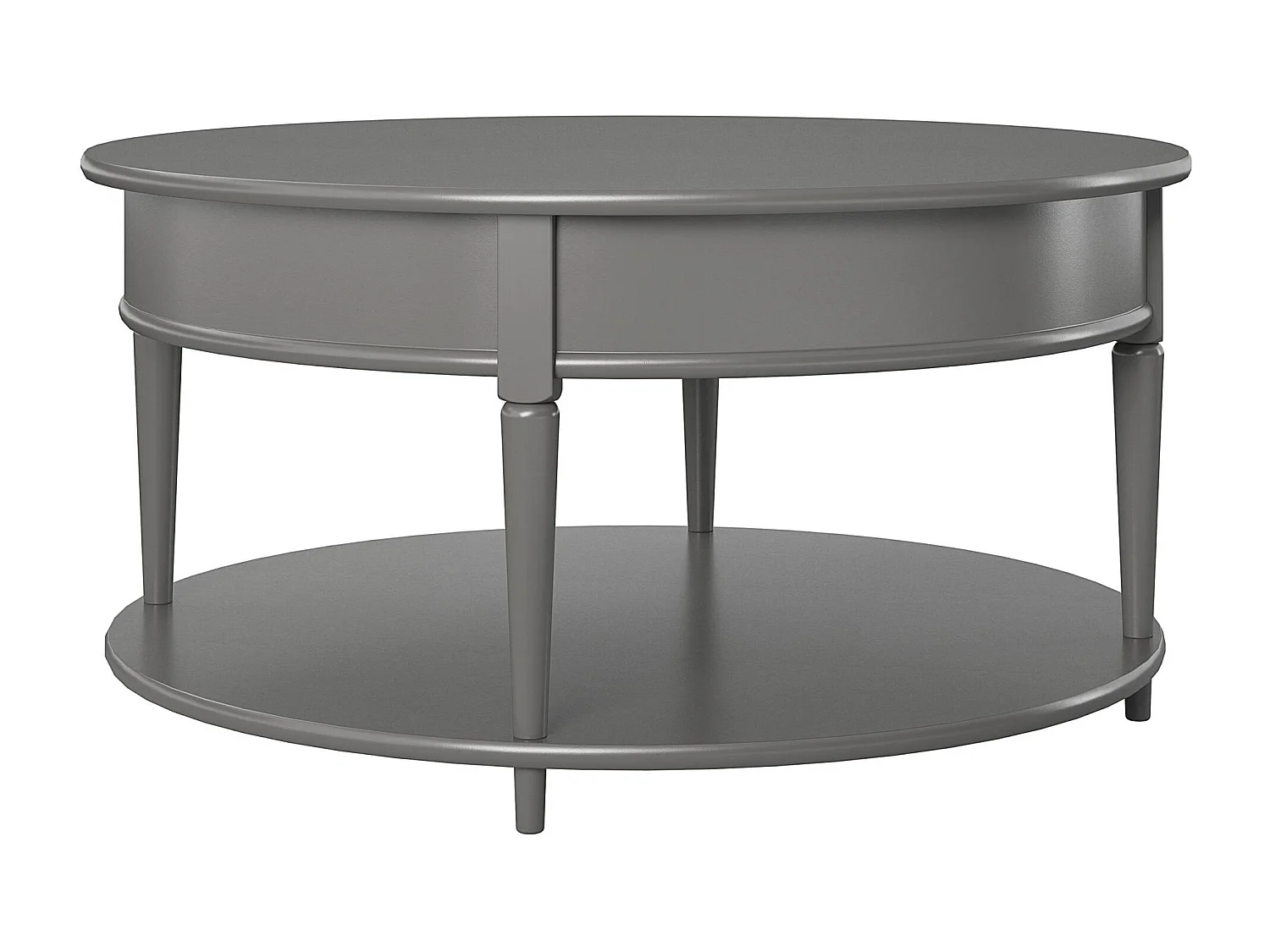 Aurora | Table basse avec 1 étagère en MDF gris