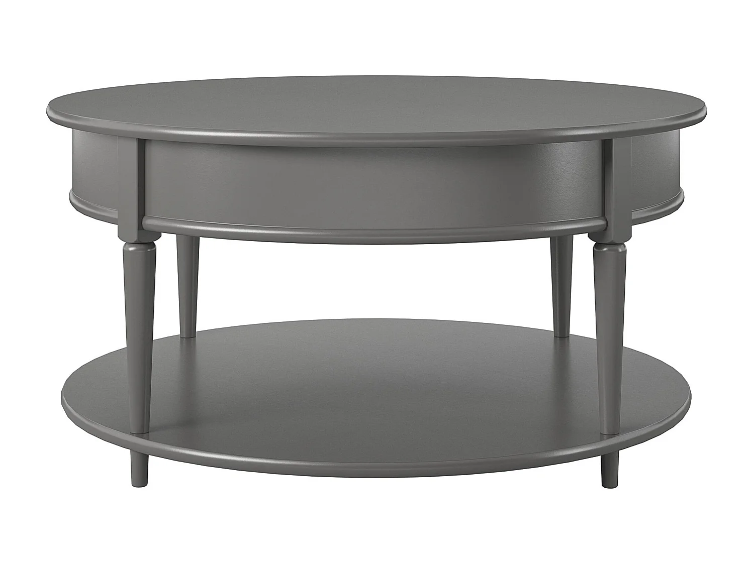 Aurora | Table basse avec 1 étagère en MDF gris