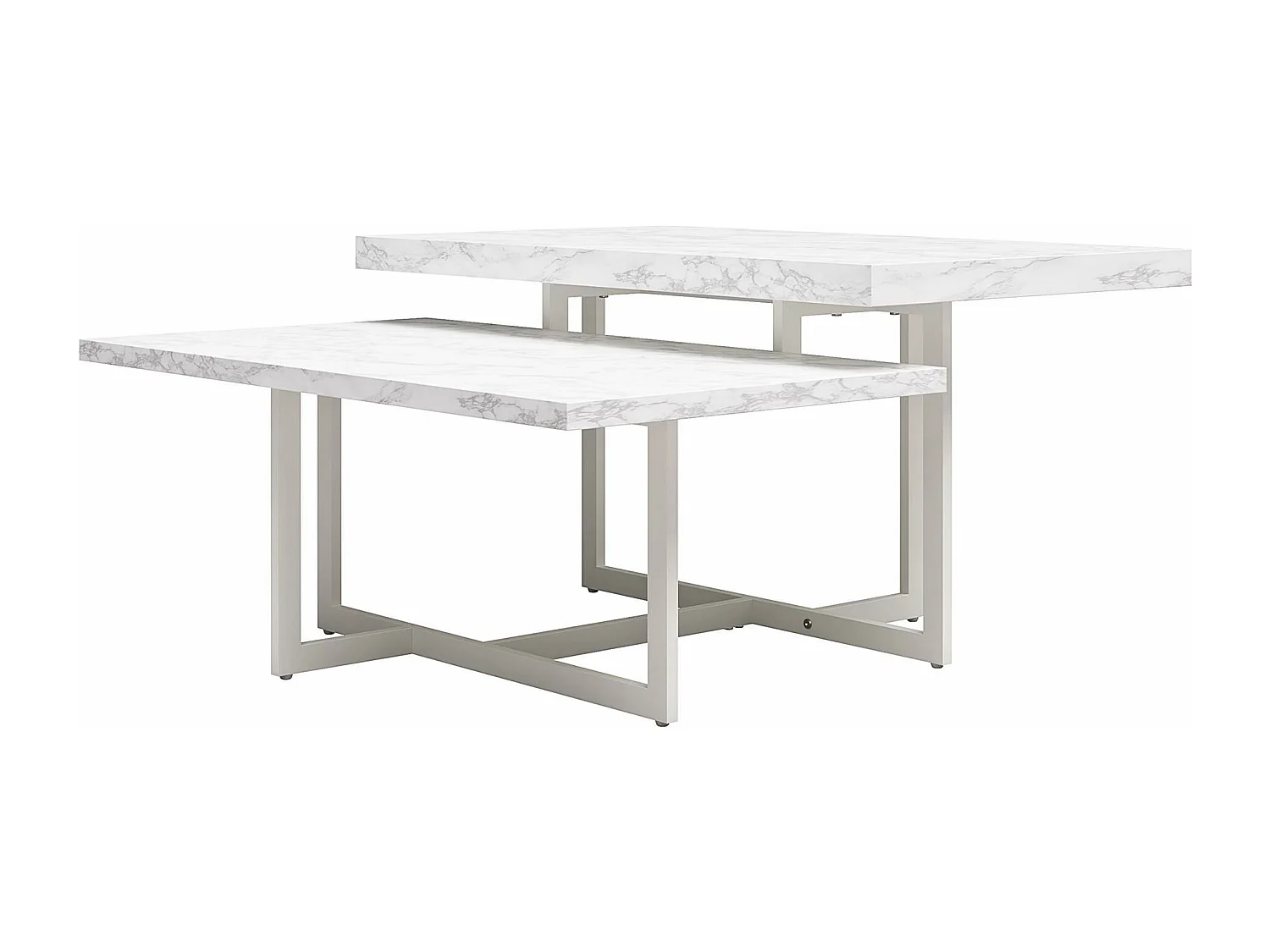 Brielle | Table basse en aspect marbre blanc