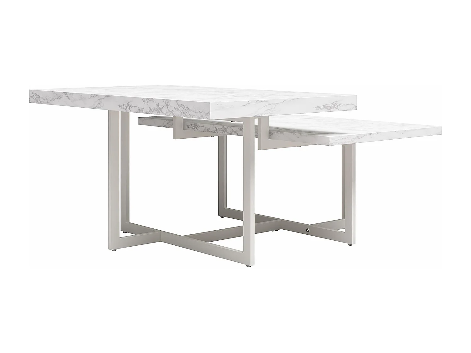 Brielle | Table basse en aspect marbre blanc