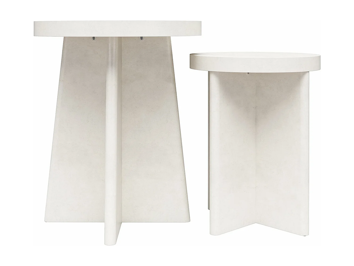 Liam | Eindtafelset van 2 in Crèmekleurige Gipslook