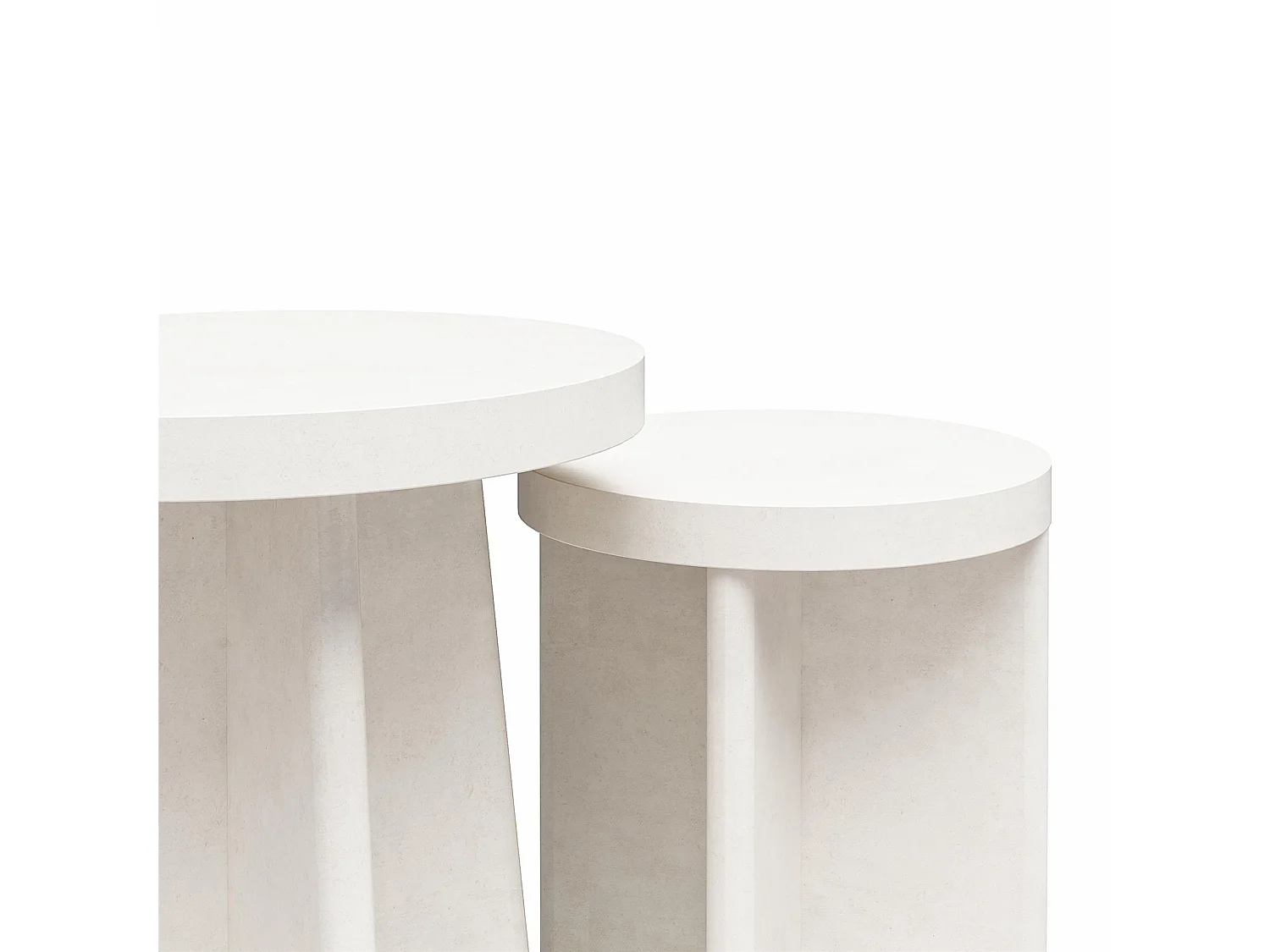 Liam | Eindtafelset van 2 in Crèmekleurige Gipslook