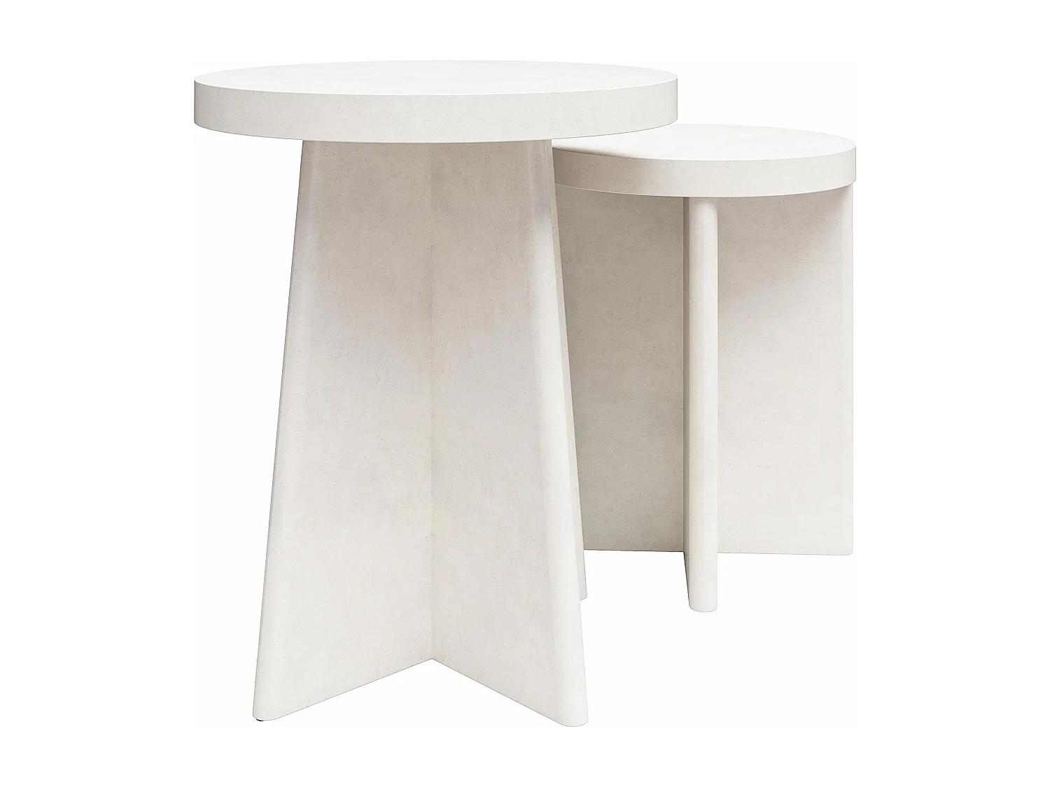 Liam | Eindtafelset van 2 in Crèmekleurige Gipslook