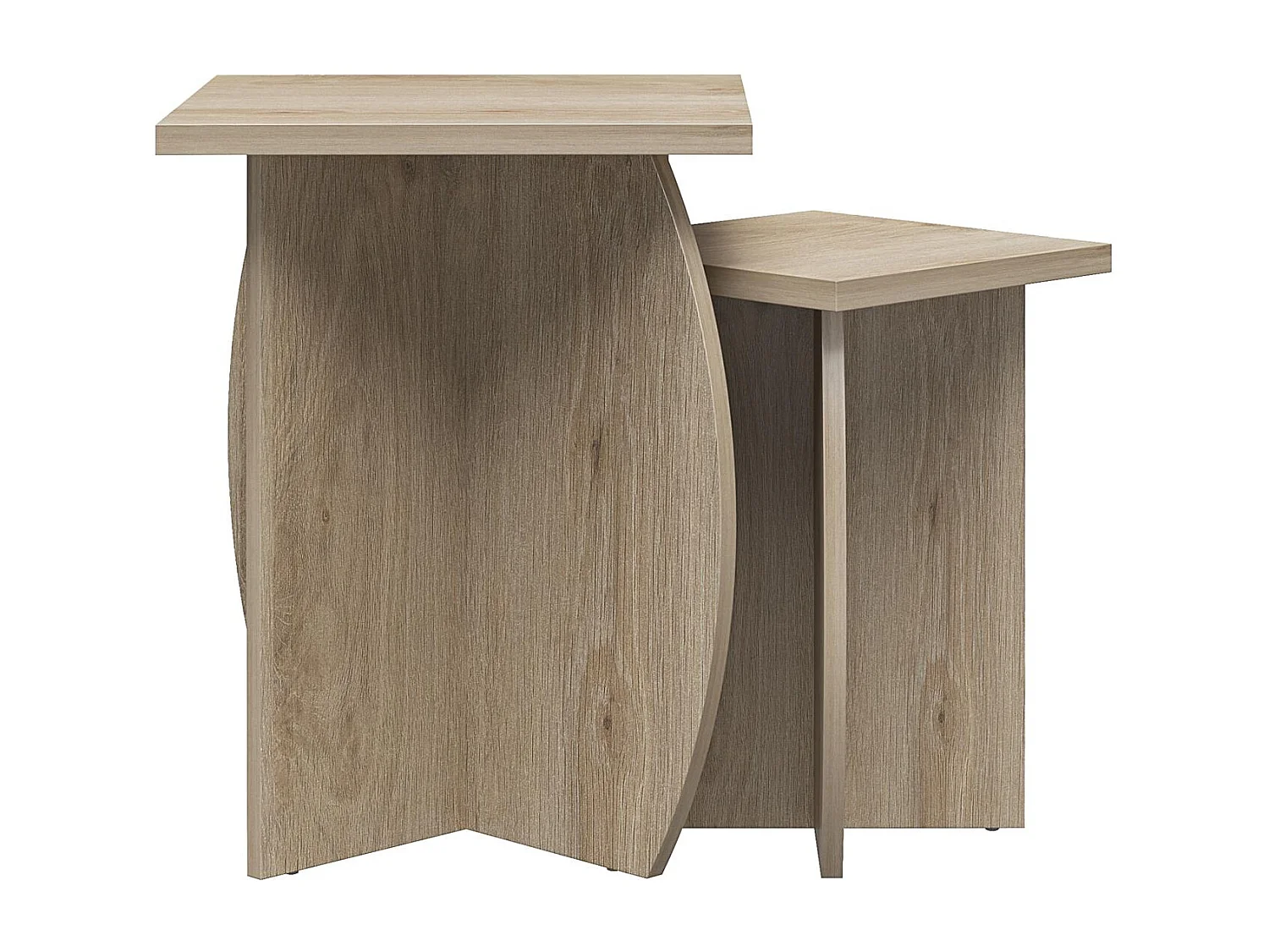 Voler | Eindtafelset van 2 in Licht Eikenlook