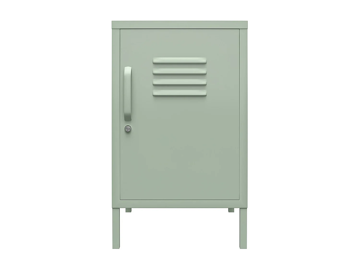 Mission District | Mesa Auxiliar con 1 Puerta Metal Verde