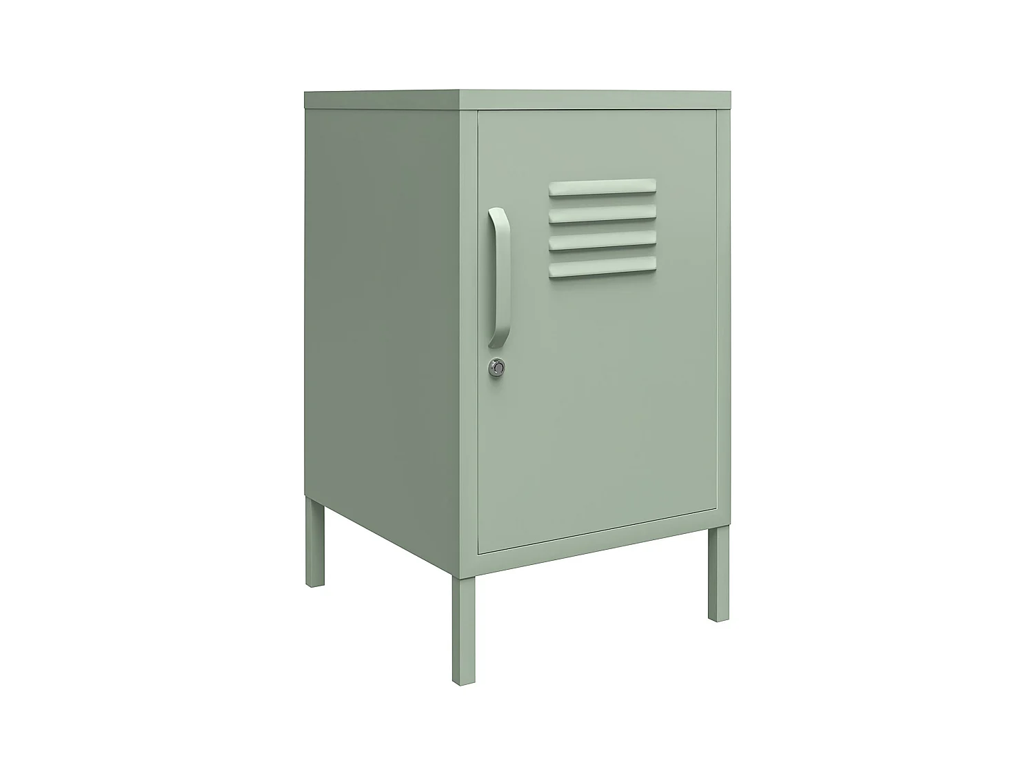 Mission District | Table d'appoint avec 1 porte Métal vert