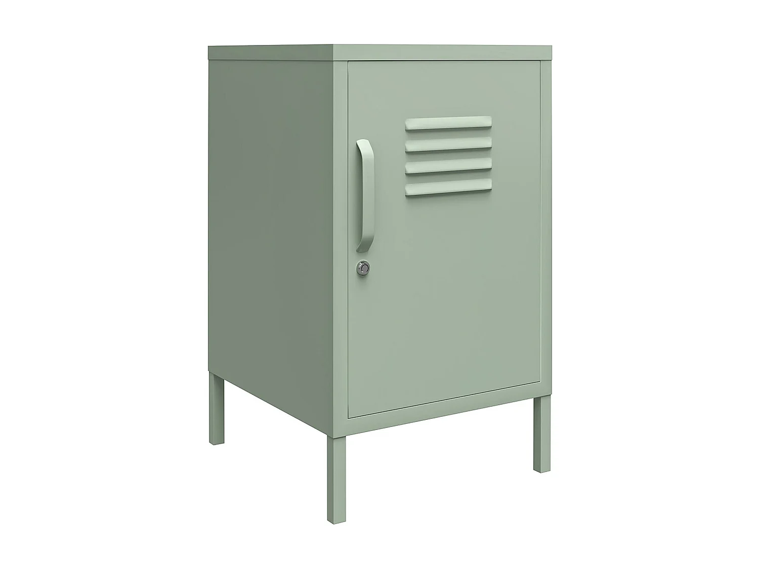 Mission District | Table d'appoint avec 1 porte Métal vert