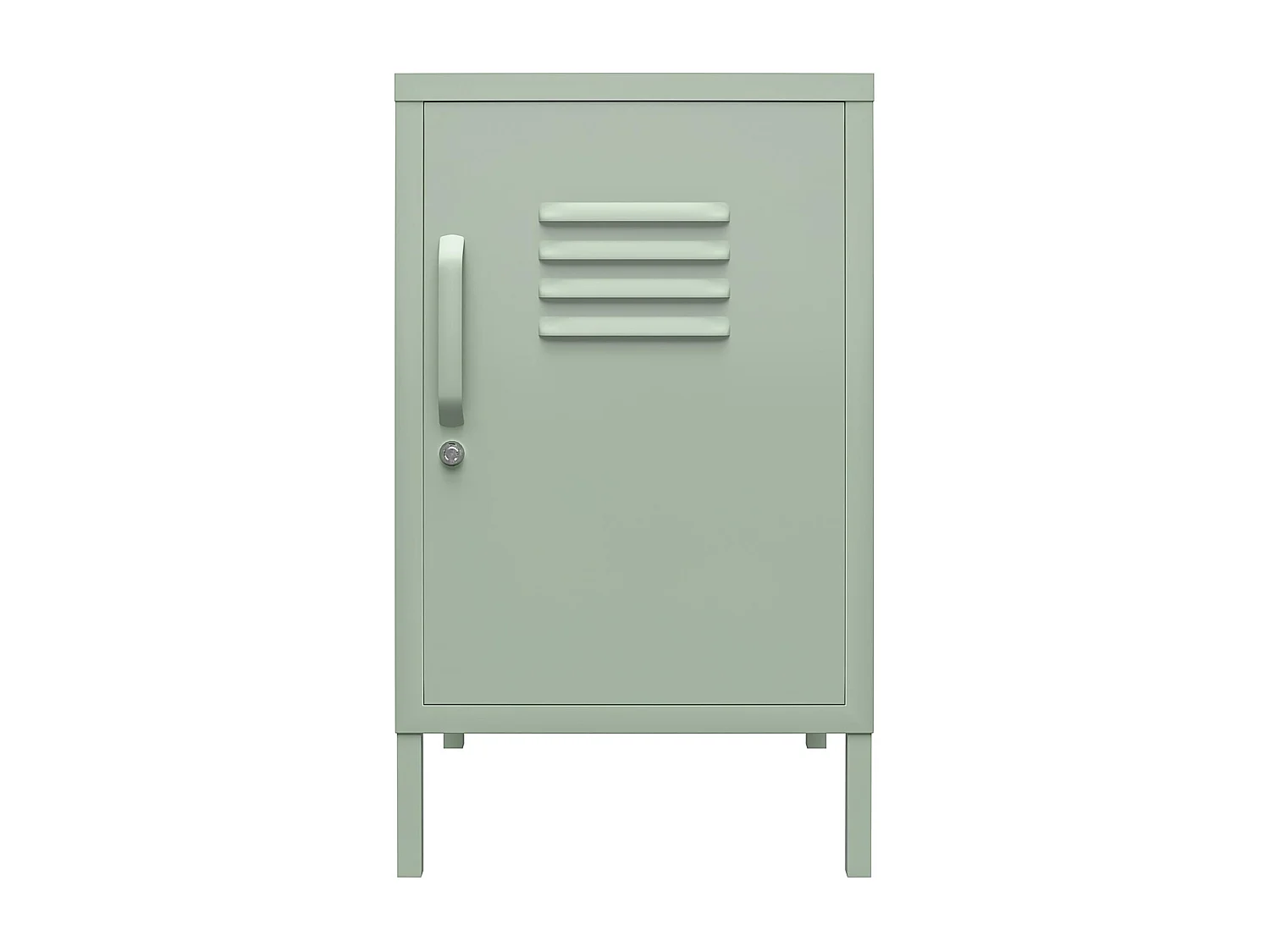 Mission District | Beistelltisch mit 1 Tür aus Metall Grün