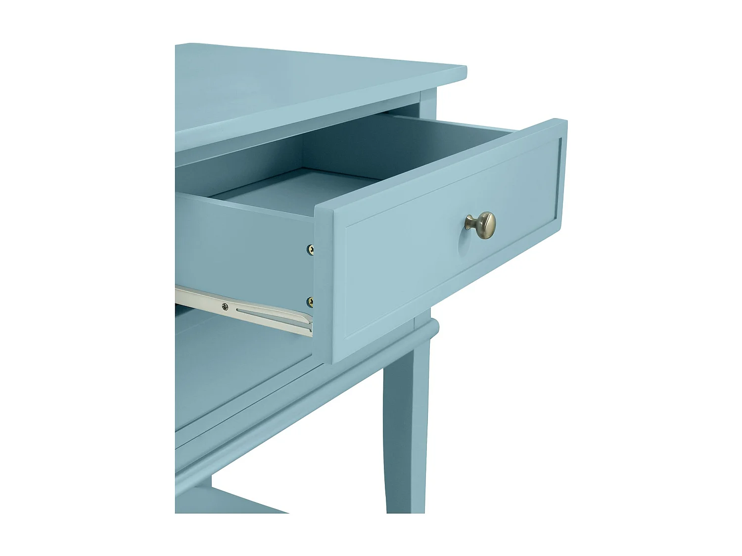 Franklin | Tavolino con 2 cassetti in MDF blu chiaro