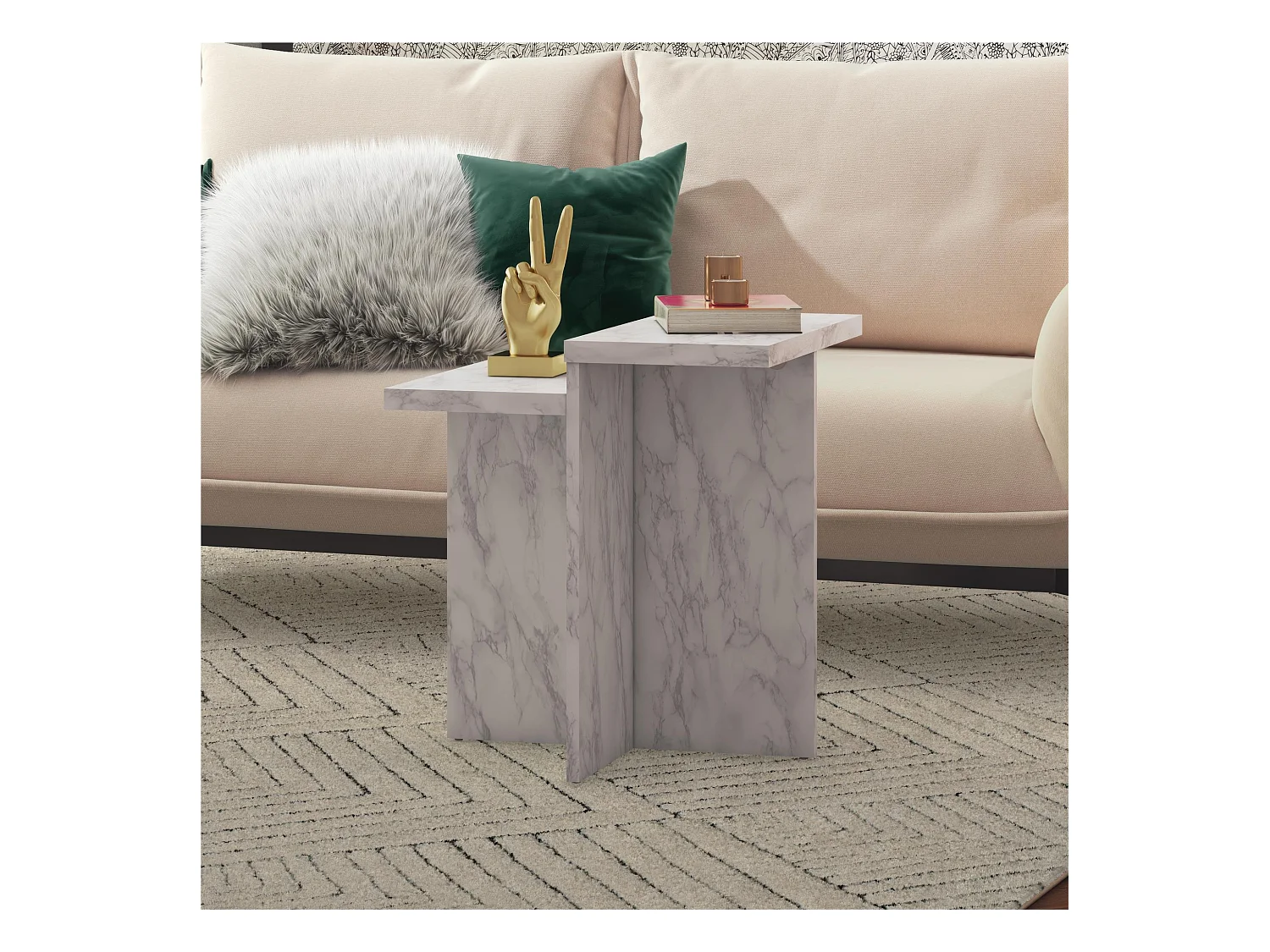 Brielle | Salontafel in Wit Marmerlook