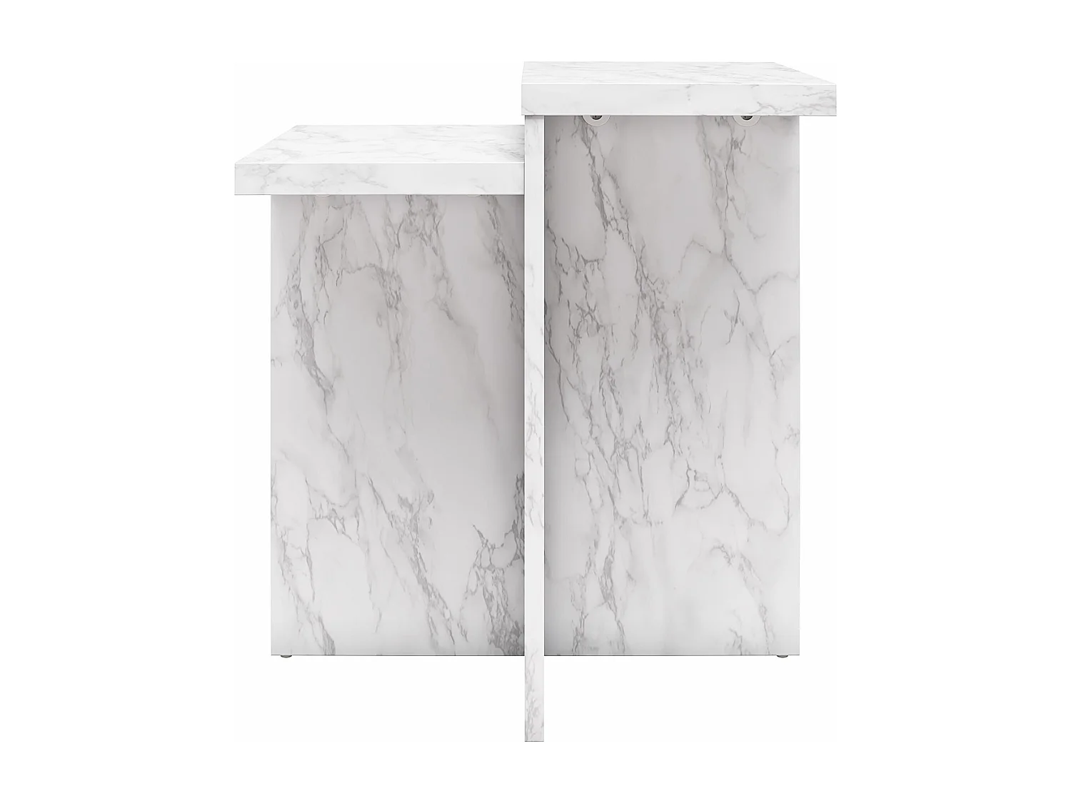 Brielle | Table basse en aspect marbre blanc