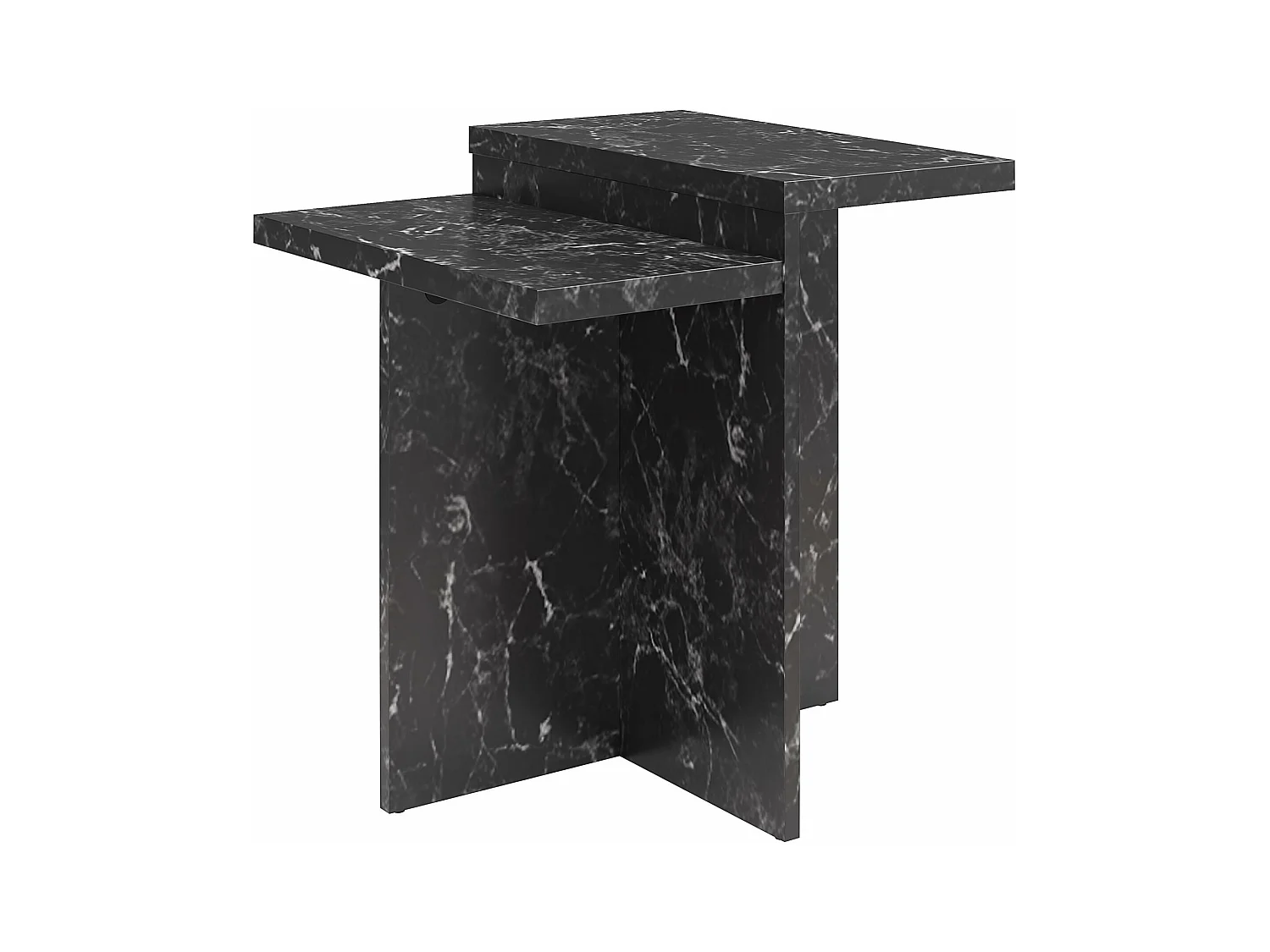 Brielle | Table basse en aspect marbre noir