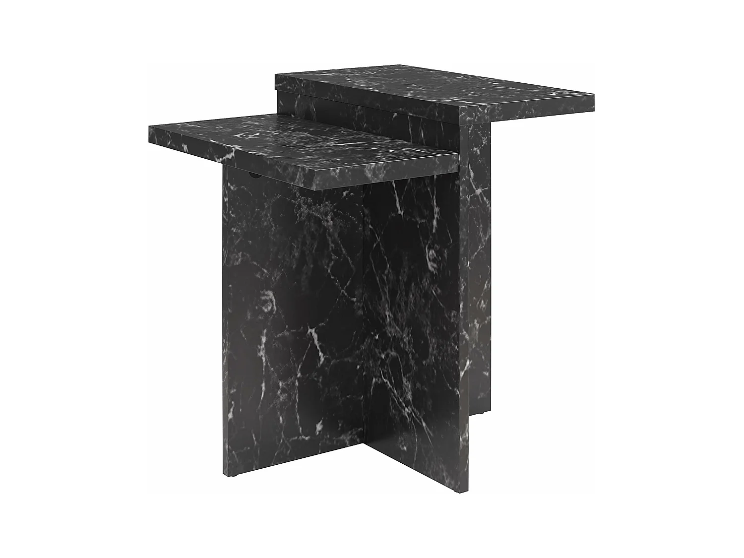 Brielle | Table basse en aspect marbre noir