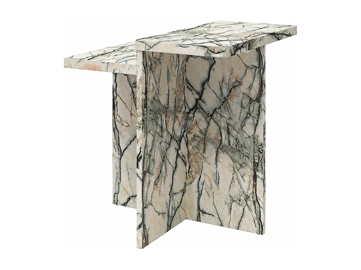Brielle | Mesa de Centro con Efecto de Mármol ónix
