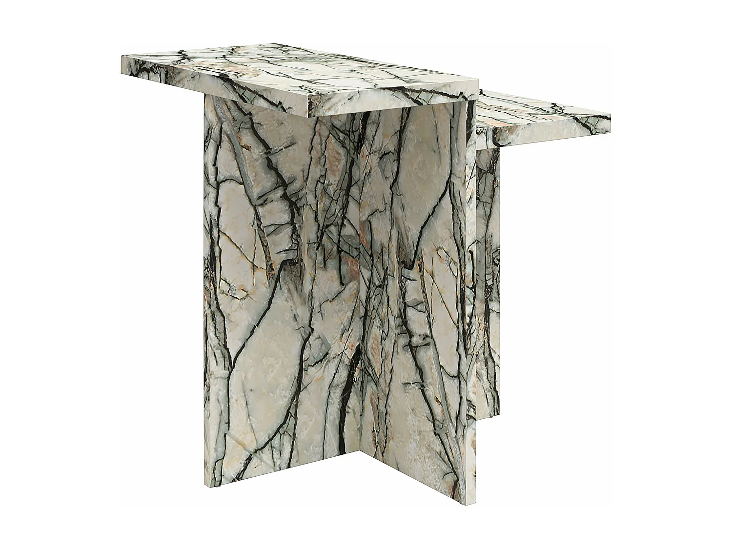 Brielle | Mesa de Centro con Efecto de Mármol ónix