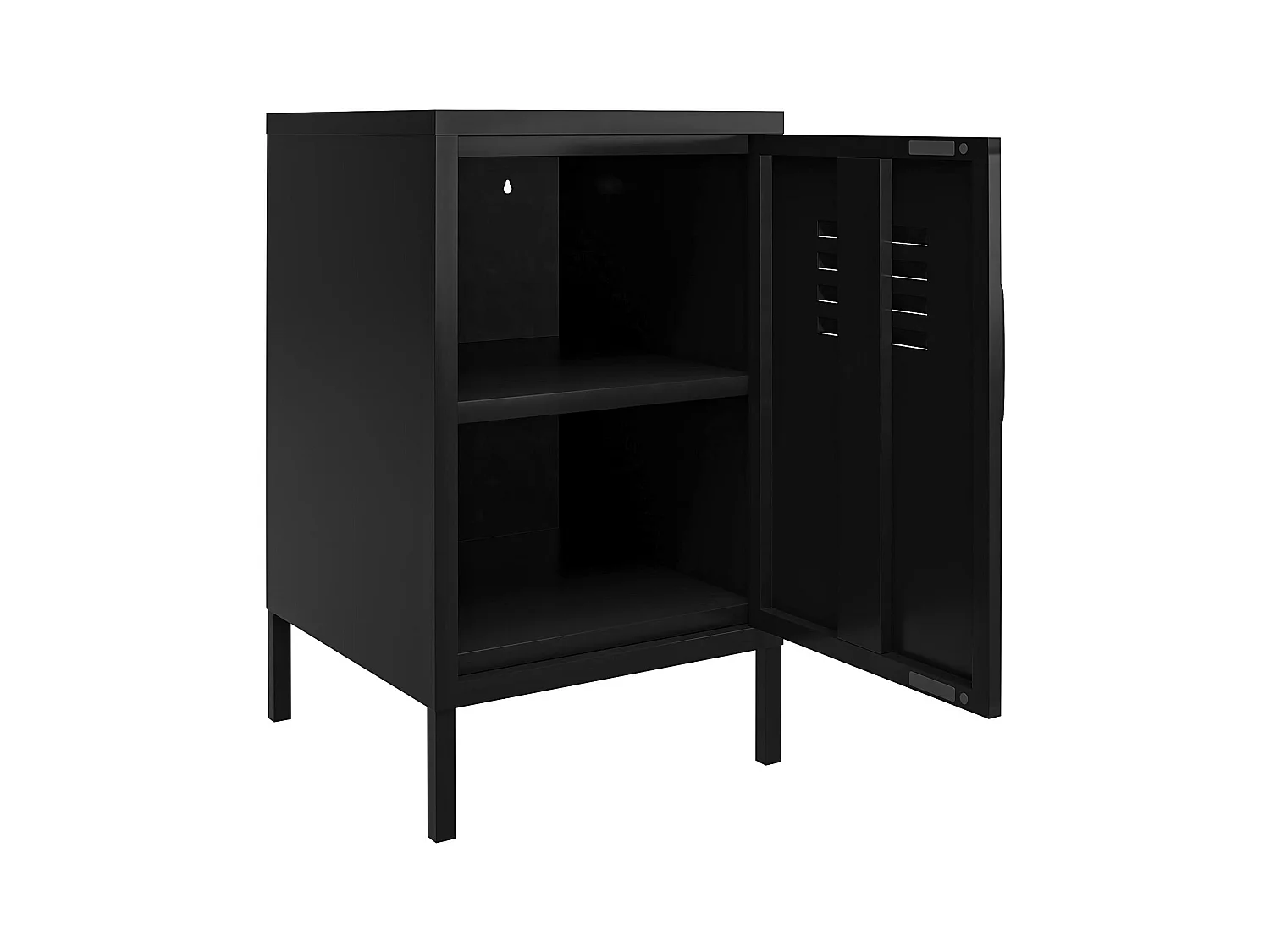 Mission District | Table d'appoint avec 1 porte Métal noir