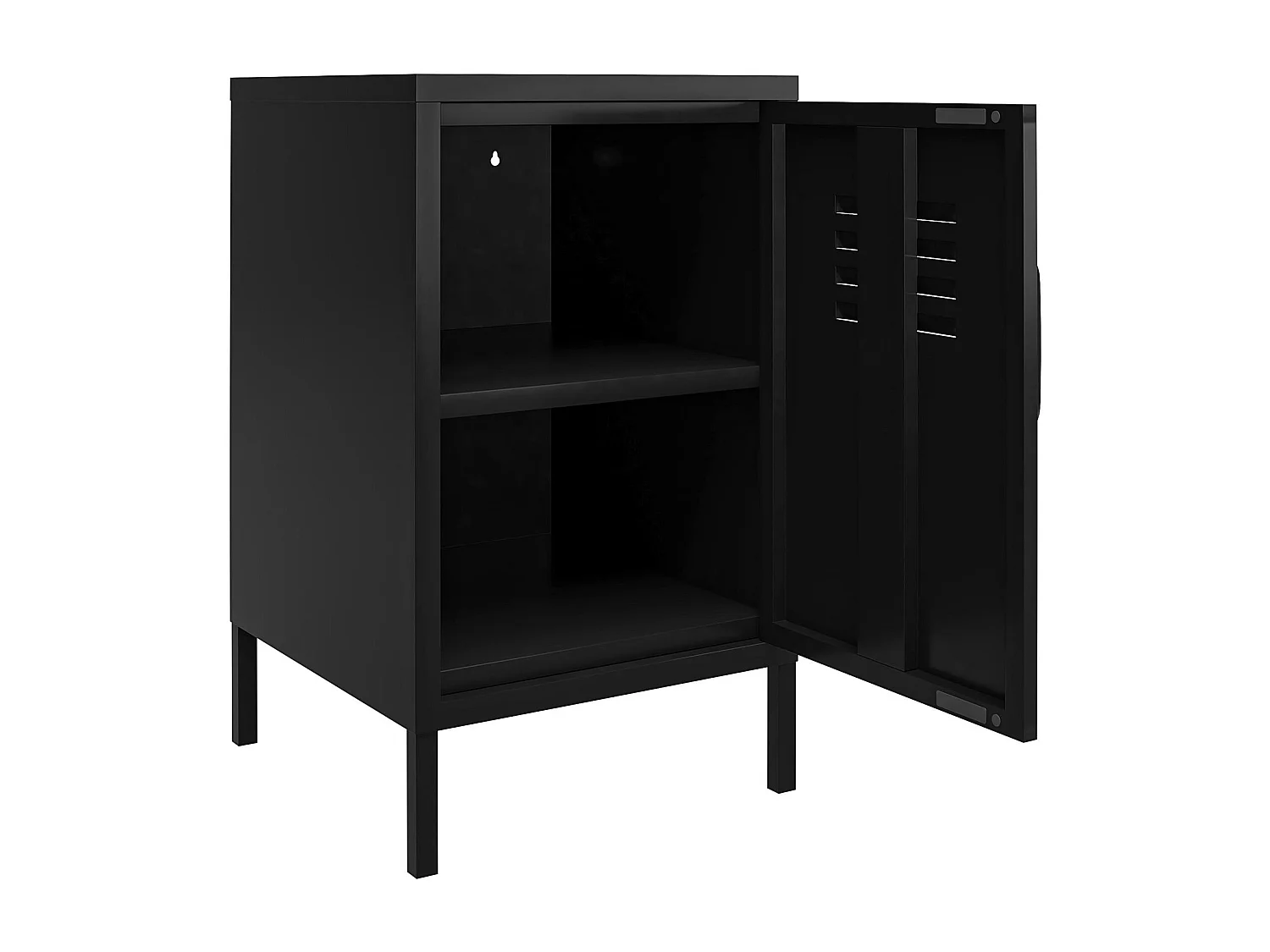 Mission District | Table d'appoint avec 1 porte Métal noir