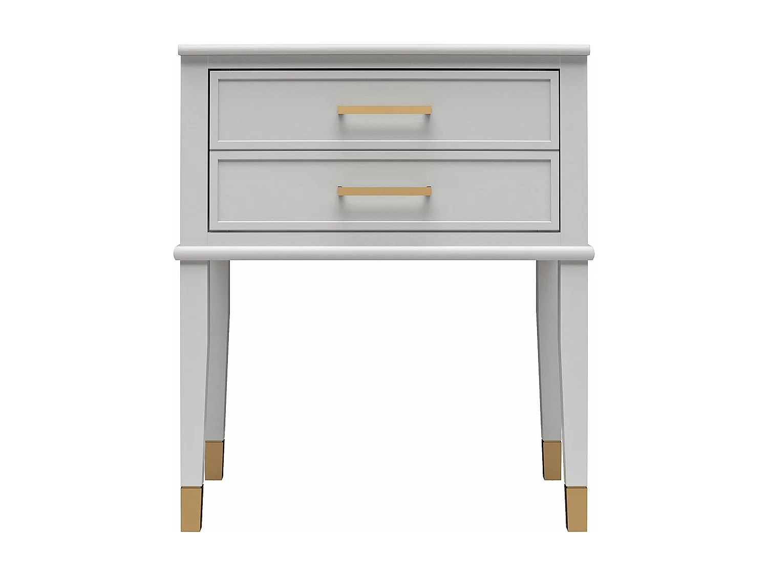 Blair | Mesa de apoio com 1 gaveta em preto - moldura dourada