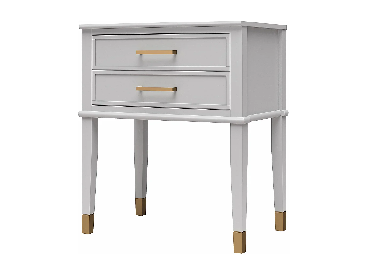 Blair | Mesa de apoio com 1 gaveta em preto - moldura dourada