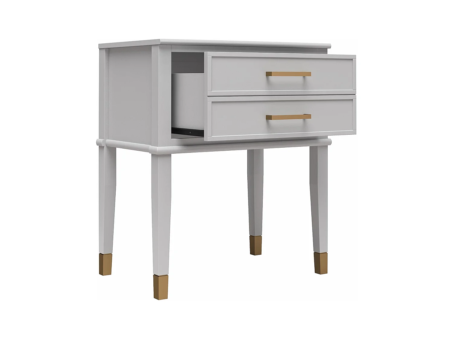 Westerleigh | Table d'appoint avec 1 tiroir en MDF gris