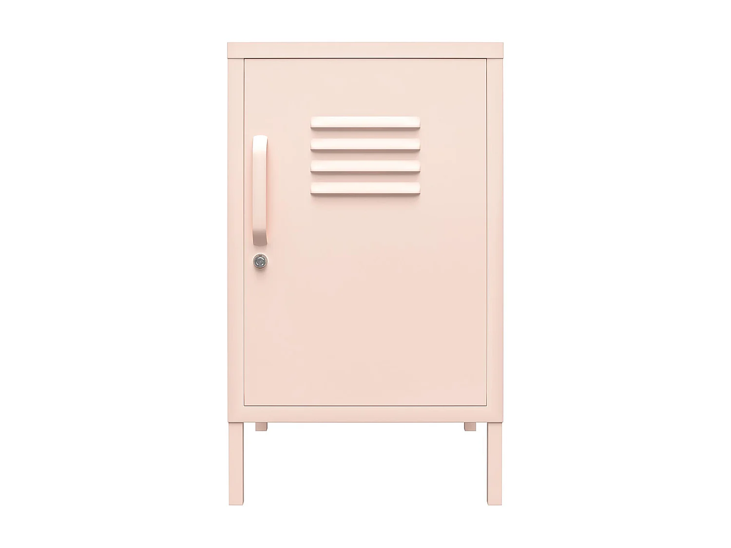 Mission District | Beistelltisch mit 1 Tür aus Metall Rosa