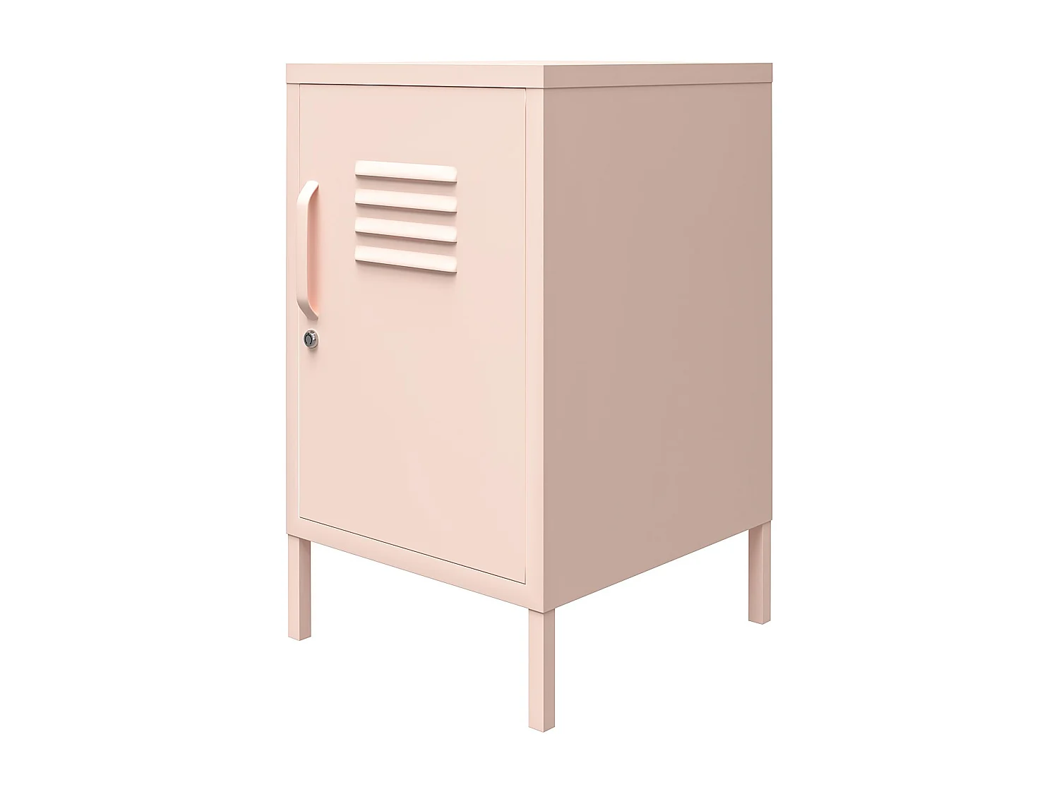 Mission District | Beistelltisch mit 1 Tür aus Metall Rosa