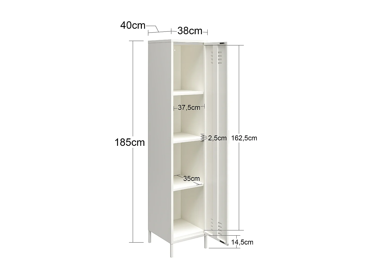 Mission District | Armoire vestiaire à 1 porte en métal vert