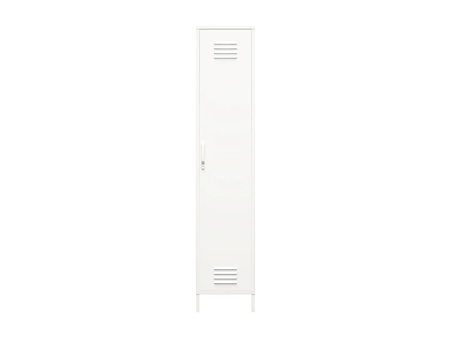 Mission District | Armoire vestiaire à 1 porte en métal blanc
